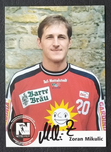 7474 Zoran Mikulic TUS Nettelstedt Handball Autograph Card Original Signed