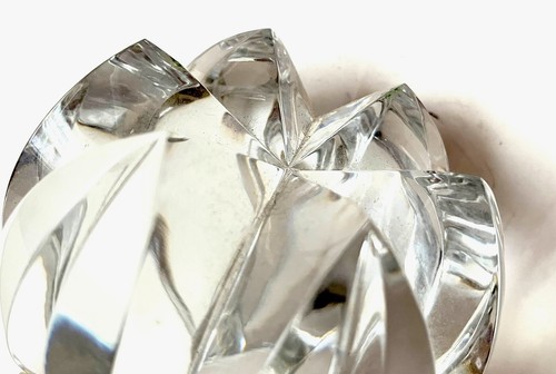Arte/escultura gráfica de cristal firmada por artista vintage - Imagen 11 de 11
