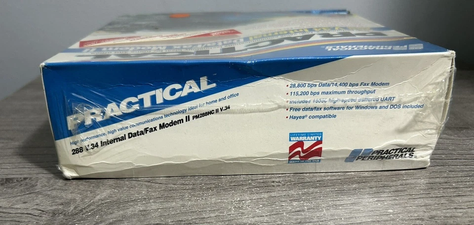 Practical Peripherals PM288HC II V.34 Internal Data/Fax Modem NOS Sealed 1994 - Image 3 of 4