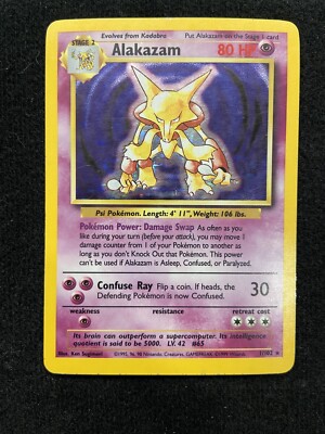 alakazam pokemon card ebay Pokémon TCG Alakazam Base Set 1/102 Holo Unlimited Rare