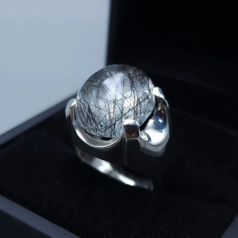 Anillo de piedra natural Dur Al Najaf anillo Dur e Najaf anillos chiítas piedra Najaf blanco  Foto 2 de 4