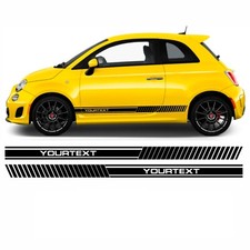 Aufkleber Auto Seitenstreifen passend für Fiat 500 ABARTH Seitenaufkleber