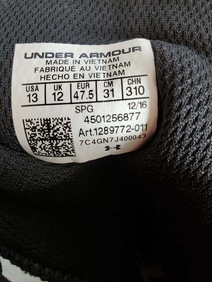 Under Armour Mens Highlight 1289772-011 Black Lace Up  display picture 1