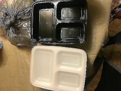 EZ Prepa 32 oz 3 Compartment Meal Prep Containers with Lids - Pack of ...