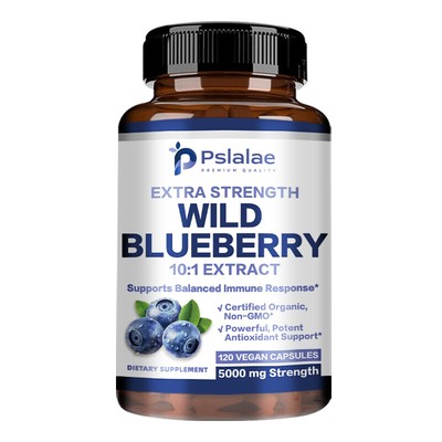 Wild Blueberry Extract Whole Fruit 5000mg - Eye Health,Antioxidant, Brain Health