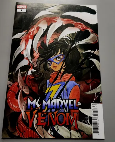 Ms. Marvel and Venom #1 (2022) Marvel Peach Momoko Cover(We Combine!)