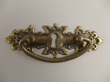 Beschlag Messing büniert  Griff Schubladengriff Messing antik Schlüssel 4x11.5cm