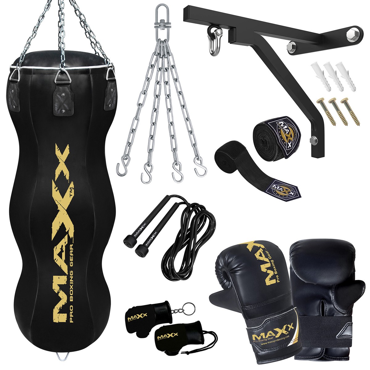 Maxx 4ft heavy filled Triple punch Bag, boxing uppercut bag 10pcs FREE  CHAIN