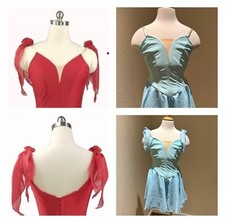 Professional Stretch Ballet Dress Costume Chiffon Blue Cupid Fairy XXS XS Plain