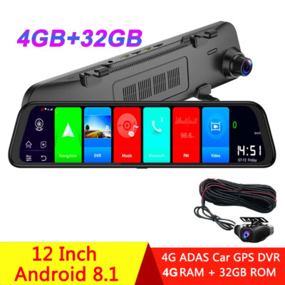 Android Mirror DVR Full HD 1080P driving Video Recorder car dash camera WIFI GPS