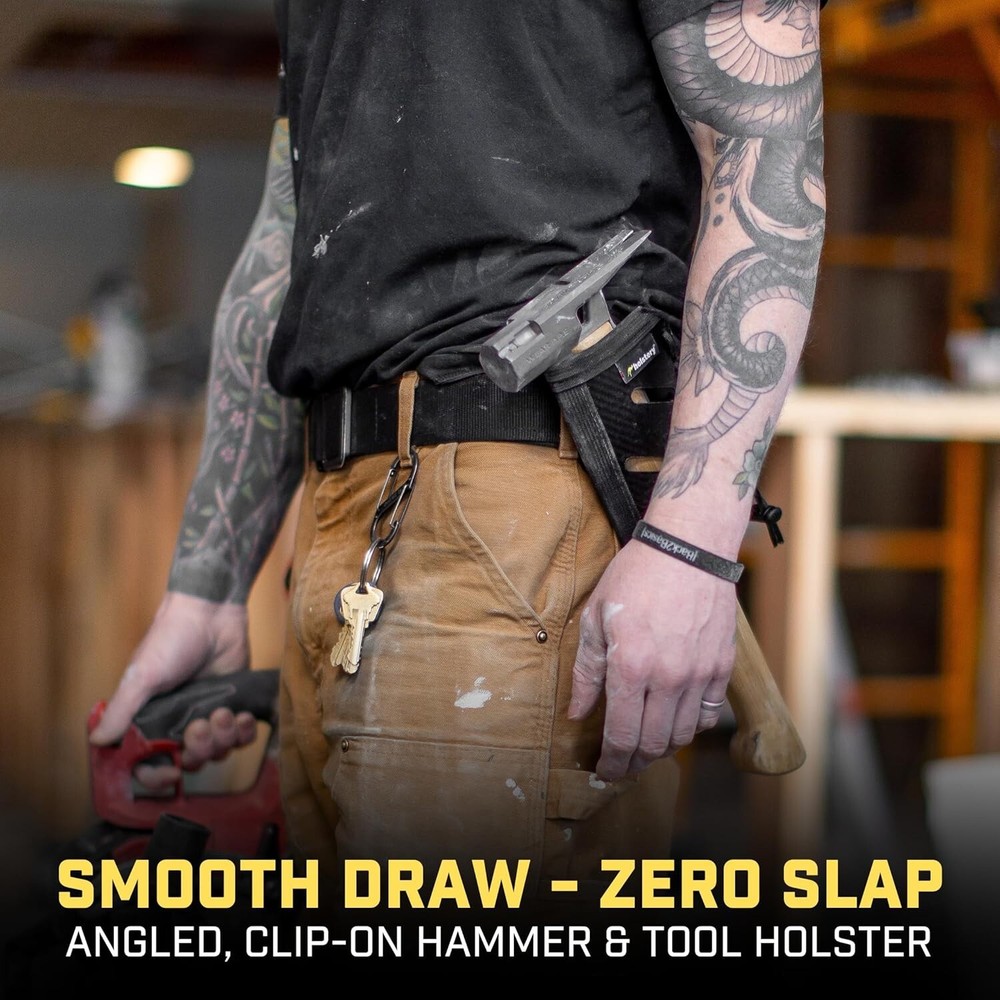 Lightweight Black Multi-Tool Holster for Hammers & Hand Tools