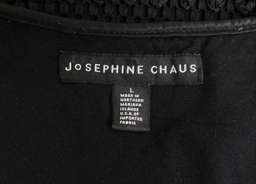 Josephine Chaus Women's Shirt, Size L, Black, 100% Cotton - Picture 4 of 6