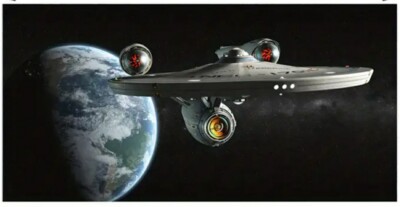 StarTrek Enterprise-Mutterschiff-Leinwandposter Geschenk Deko 70x140cm Raumschif
