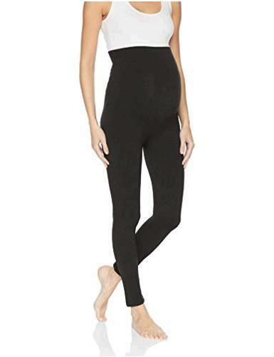 Motherhood Maternity Fleece Over The Belly Maternity Leggings - Black