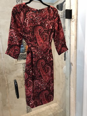 talbots christmas dress Talbots Holiday Outfit: Heart Print Midi Skirt & Red Jacket