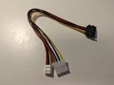 15 Pin S-ATA/SATA männlich auf 4 Pin Floppy & 4 Pin Molex weiblich Stromadapter