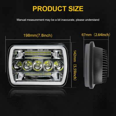 2-Pack 5x7 / 7x6 LED Headlight Assemblies For Sterling LT9500 Truck - Sealed Beam