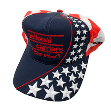 Vintage National Carriers Elite Fleet Red White Blue Flag Strapback Dad Hat Cap