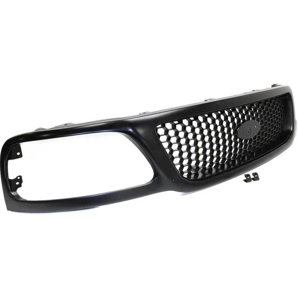 NEW FRONT GRILLE GRILL ASSEMBLY BLACK PLASTIC FOR 1999-2004 FORD F-150 FO1200381 Foto 3 de 4