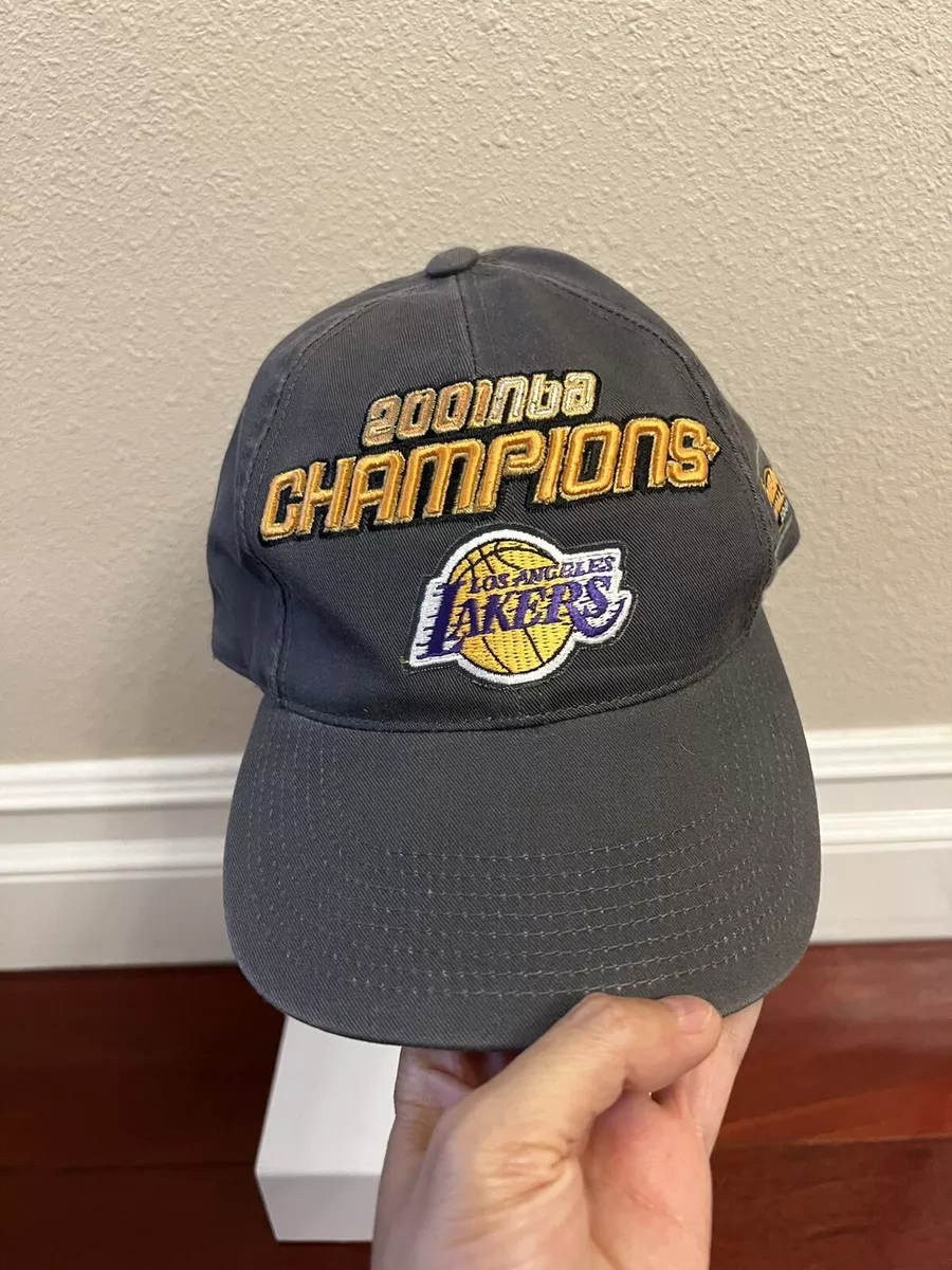 Vintage Los Angeles Lakers 2001 NBA Finals Champions Locker Room Cap Hat