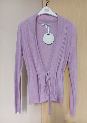 Paraphrase Lambswool Cashmere Mix Cardigan Lilac Size 10 ladies Womens BNWT