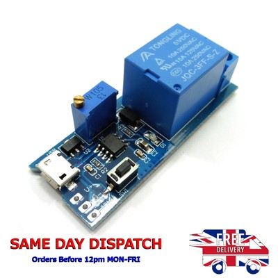  5 V - 30 V Micro USB Timer Relais Signal Trigger Verzögerung Timer Schalter Relais Modul