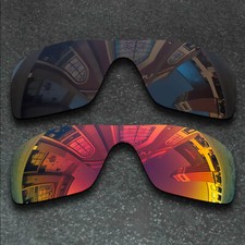 US Black Red Polarized Replacement Lenses For-Oakley Batwolf OO9101