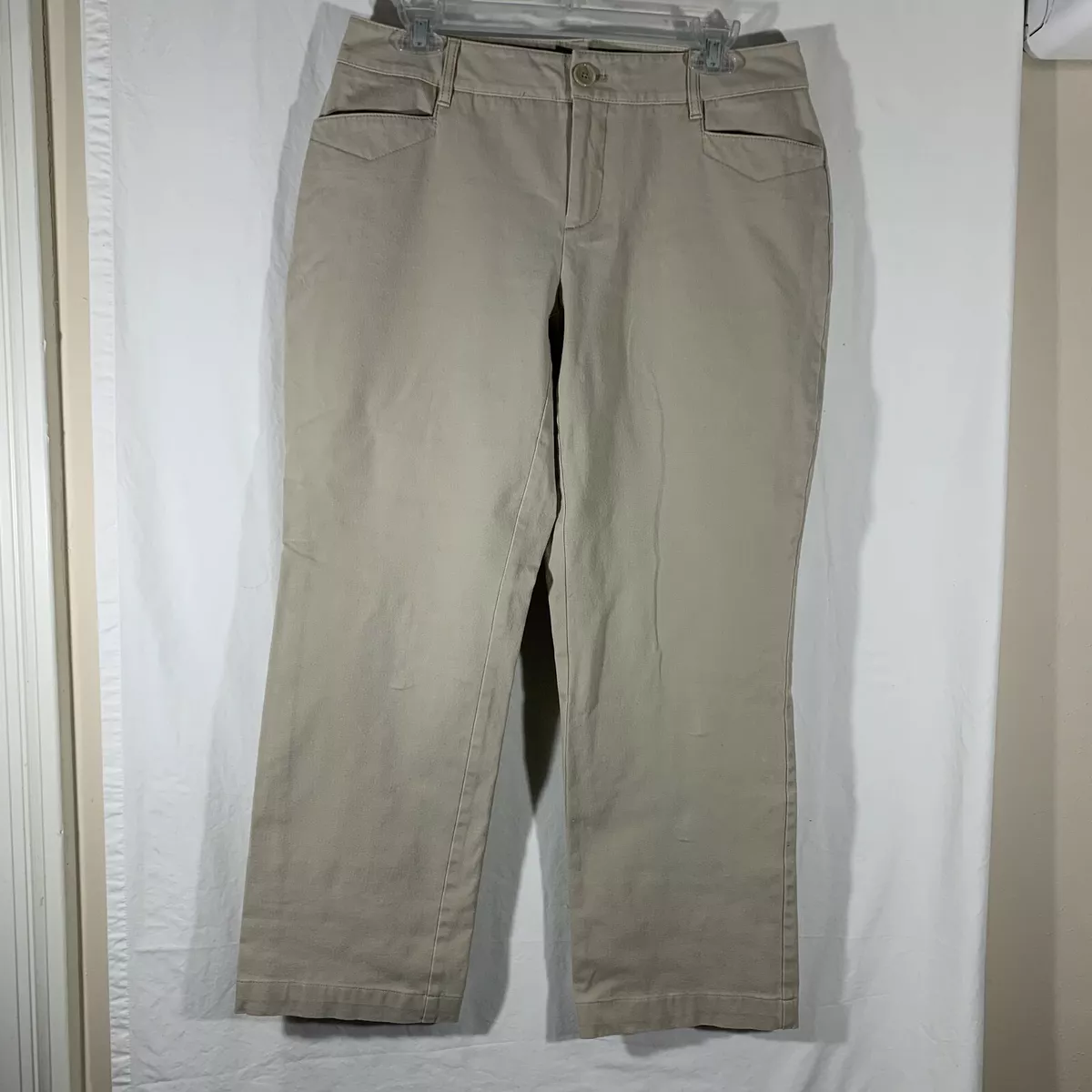 Women's curvy fit khaki pants clearance