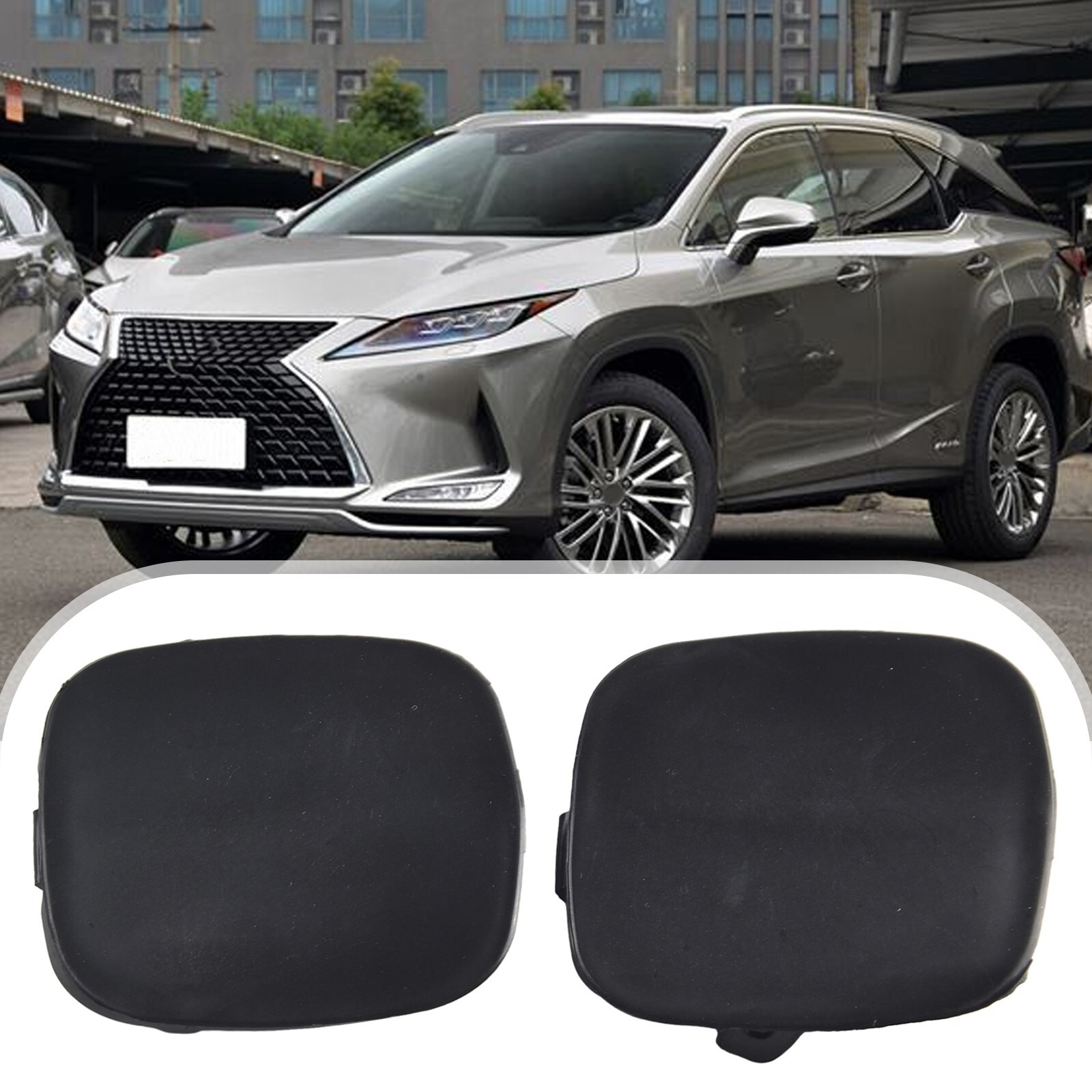 1x Pair Left&Right Bumper Tow Hook Cap Compatible With Fit For Lexus