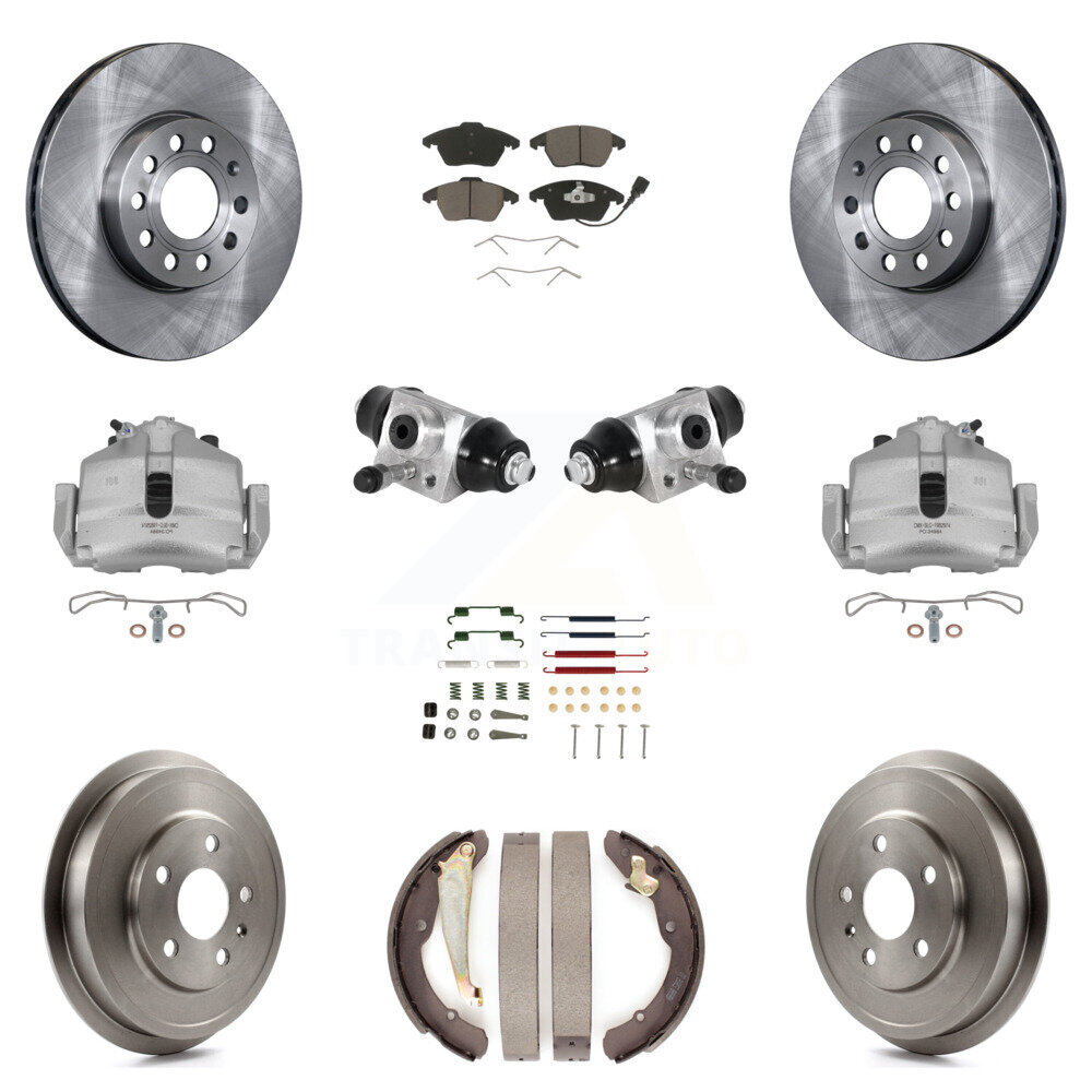 High-Performance Brake Caliper Rotor Drum Ceramic Pad Shoe Cylinder Hardware Kit Front Rear