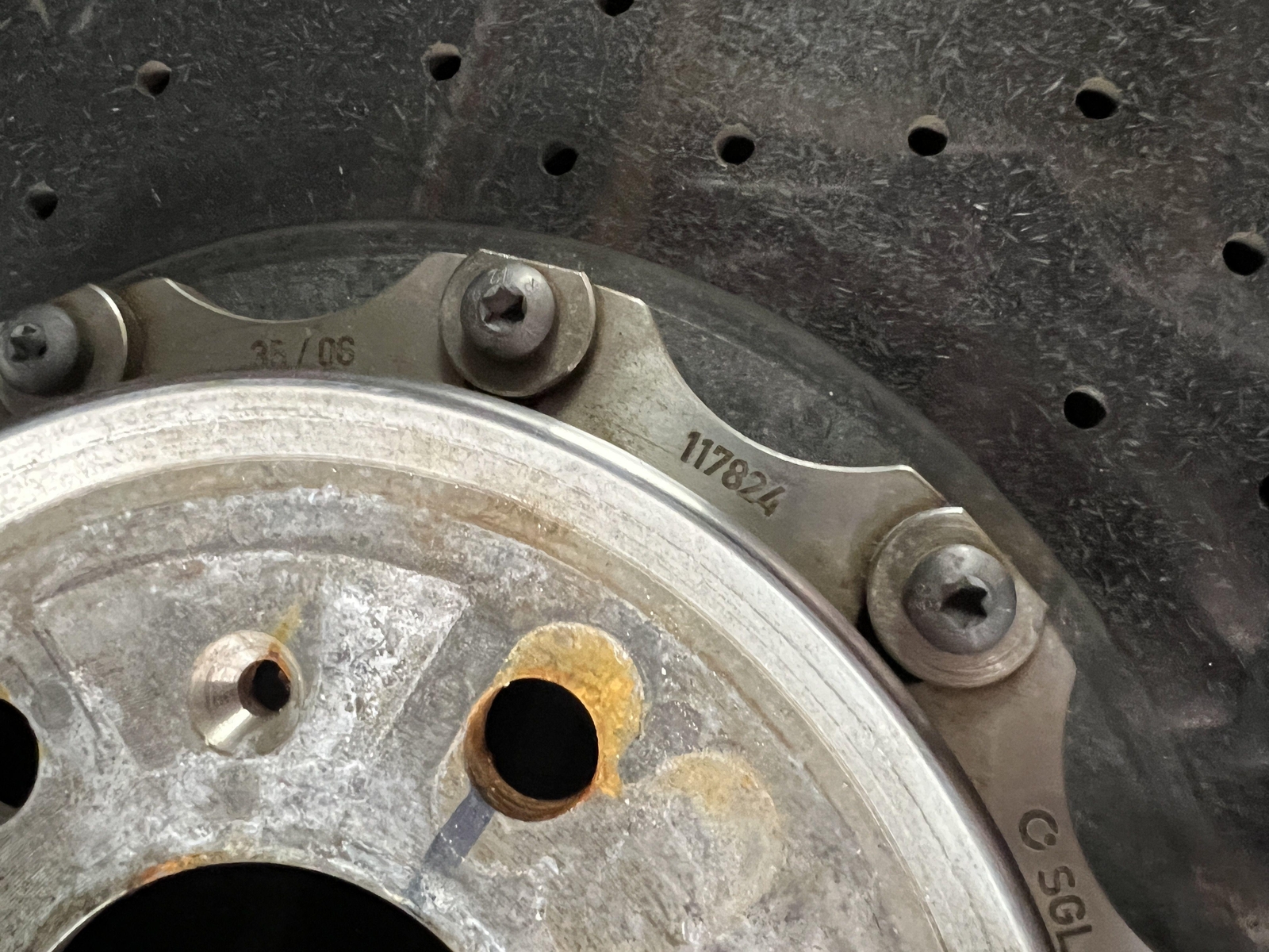 2007 BENTLEY CONTINENTAL GT RH PASSENGER FRONT CERAMIC BRAKE ROTOR 3W0615302C