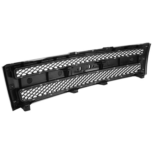 For Silverado 1500 2007-2013 Chrome Shell Front Grille w/Black Insert Trim Grill - Picture 11 of 12