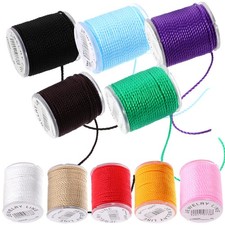 10 Colors Twine String for Crafts Braided Nylon Cord Colorful Beading