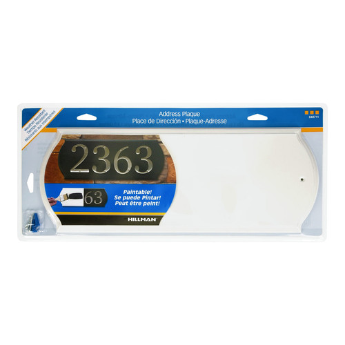 848711 Paintable Address Plaque, White 6" x 16"