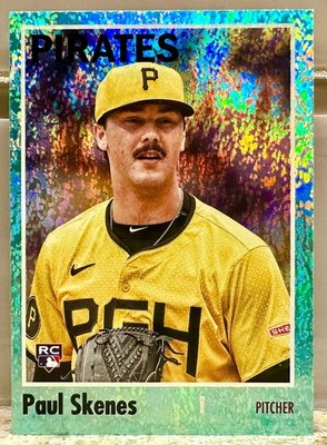 JERSEY NUMBER MATCH! 2024 Topps Archives Paul Skenes 1970 Topps 30/75! ROOKIE!