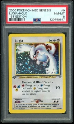POKEMON LUGIA 2000 NEO GENESIS 1ST EDITION # 9 1ST EDITION HOLO PSA 8