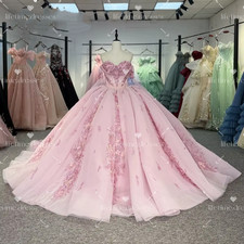 New Quinceanera Dresses for Girl Sweet 15 Light Pink XV Party Ball Gowns