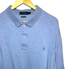 Polo Ralph Lauren Men's Big  Tall 2XB Light Blue Pima Soft Touch Polo Shirt