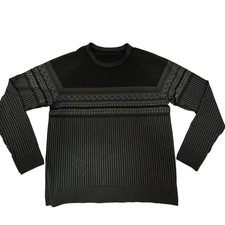 Lululemon Rest Less Pullover Black Gray Size 10 or 12 20" p2p, 26"L Ribbed