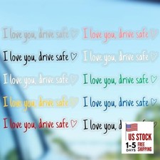 10 Pcs I Love You Drive Safe Mirror Stickers, Cute Vinyl Car Rear View Mirror