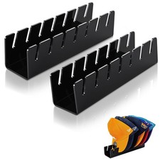 Black No-Install Acrylic Hat Organizer Stands For Baseball Caps, Holds 7 Caps