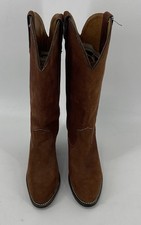 Suede Cowgirl Brown Boots | USA Made Women’s 8.5