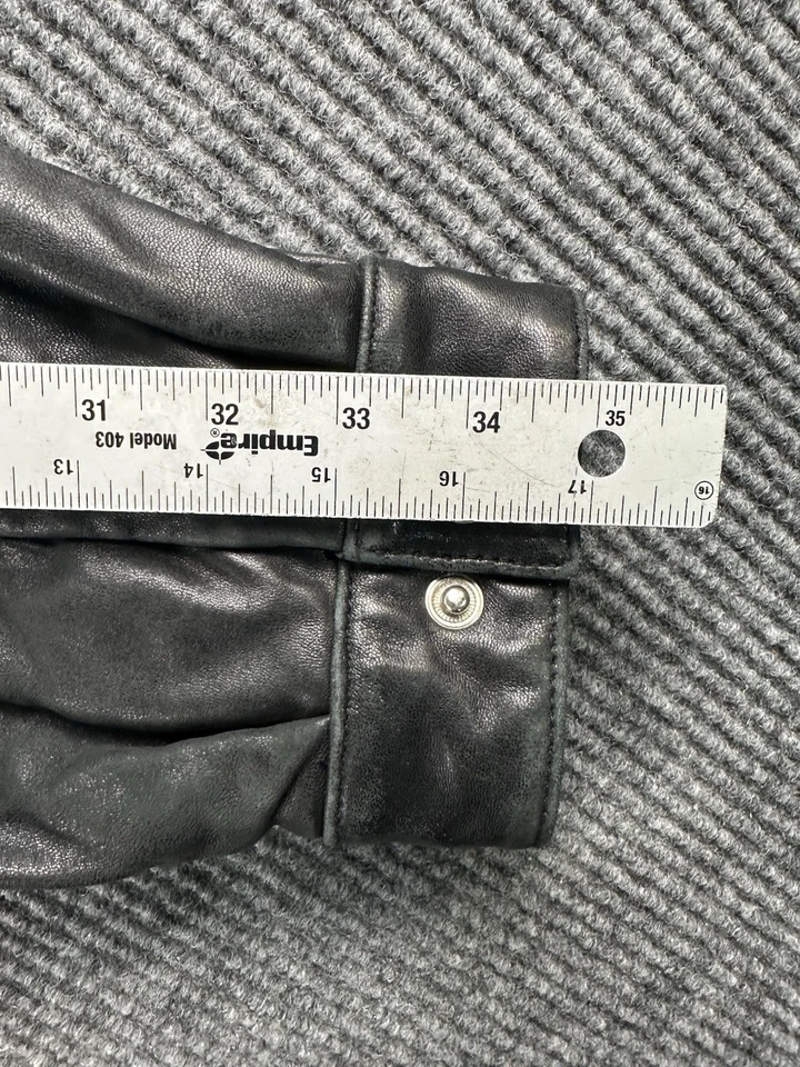 Chaqueta de cuero Pelle Studio para hombre grande aislante abrigo de bombardero vintage Foto 4 de 4