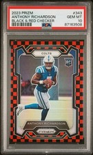 2023 Panini Prizm Anthony Richardson Black & Red Checker Board