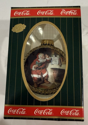 1995 Coca-Cola Trim Tree Christmas Ball Ornament Santa Circa 1963 Coke Brand New