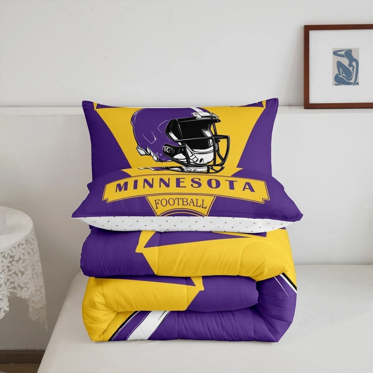 Minnesota Vikings Bedding Set Football set