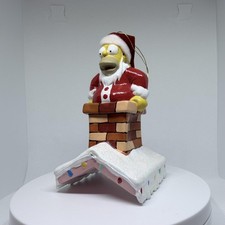 The Simpsons Homer Simpson Santa Chimney Christmas Ornament Figurine Bell L148