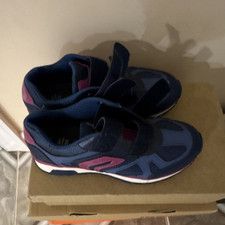 Geox Unisex Kids Athletic Sneaker Hook Loop Navy/Pink Low Top US 3