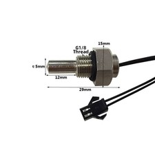 Temperature Sensor for Water Heater Boiler G1/8 Black Nylon Probe 10K 50K