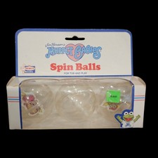 VTG Muppet Babies Spin Balls For Bath Tub Play Toys Clear Remco NEW 1989